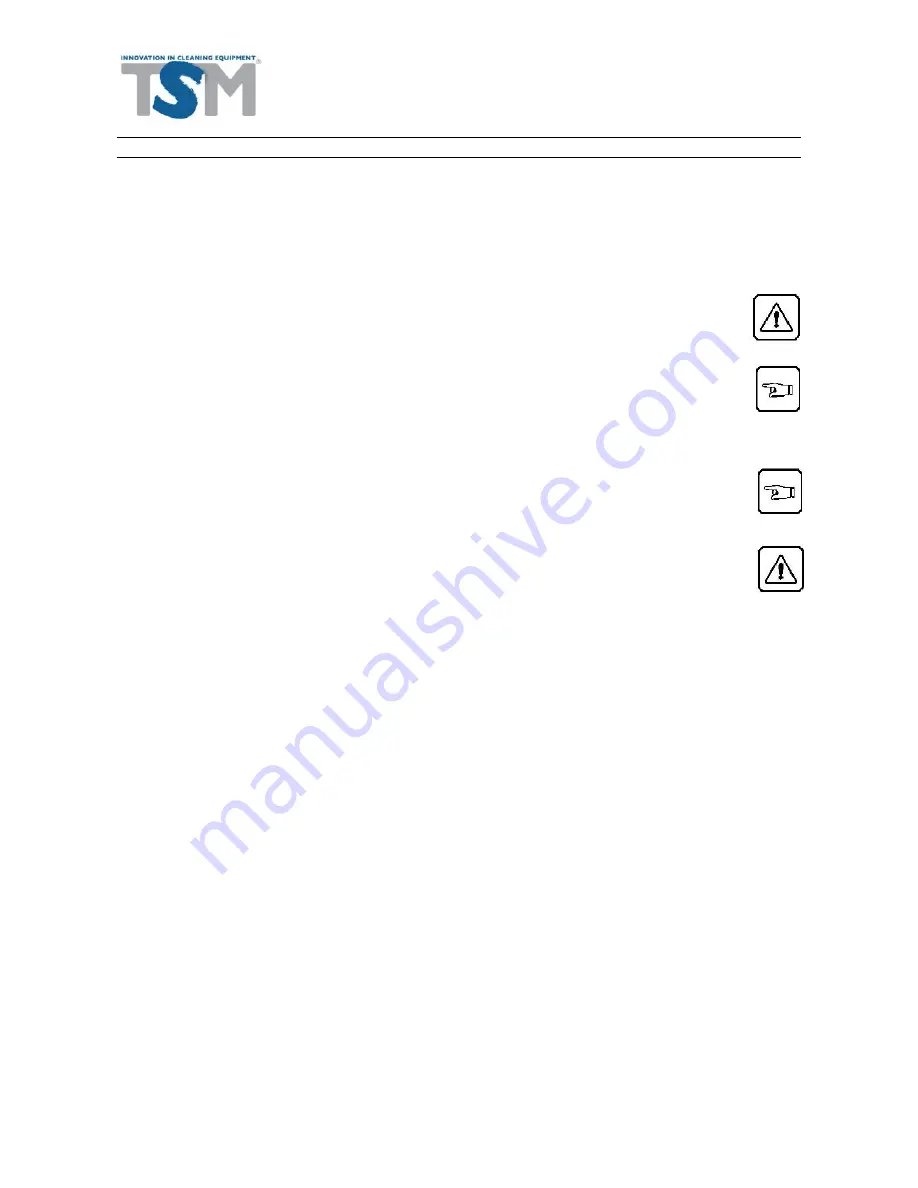 TSM DURASWEEP 170 Operating Manual Download Page 14