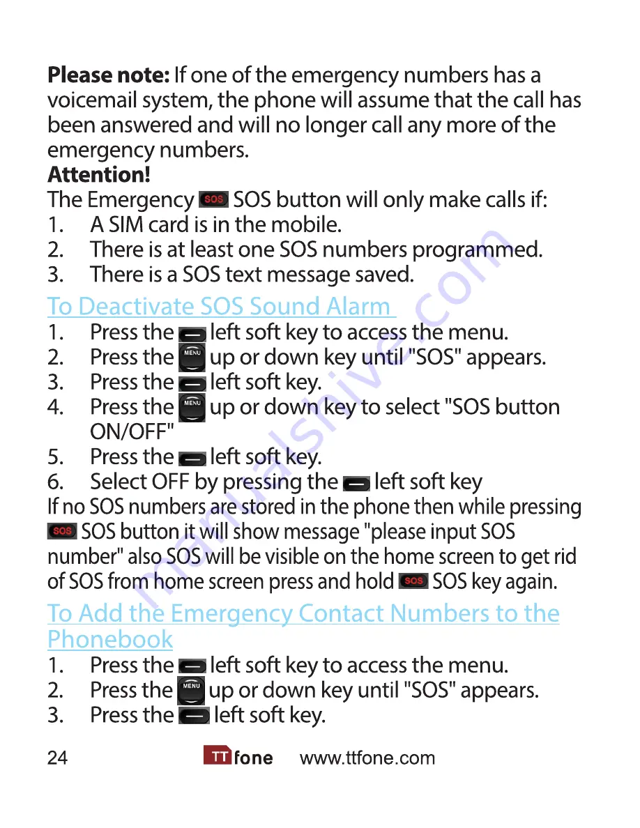 ttfone TT100 Comet User Manual Download Page 22