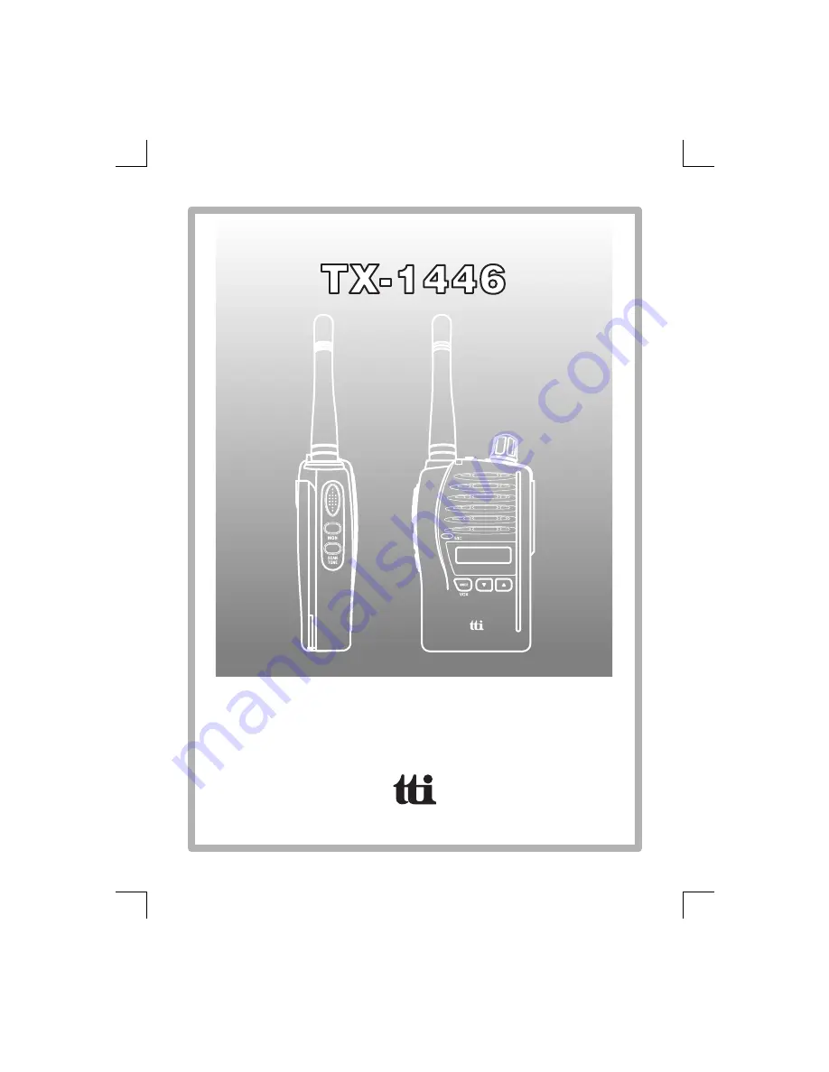 TTI TX-1446 Скачать руководство пользователя страница 1