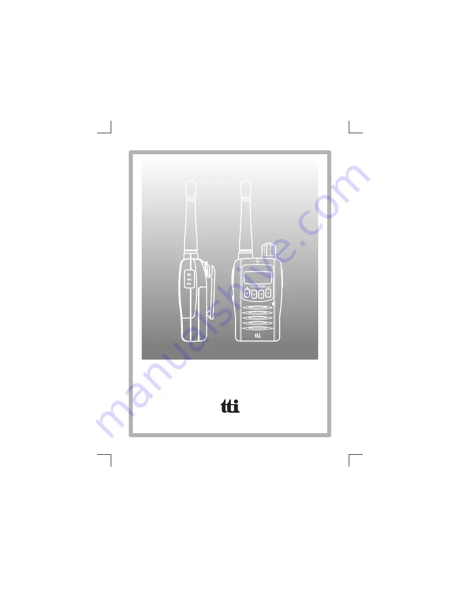 TTI TXL-446 Instruction Manual Download Page 1