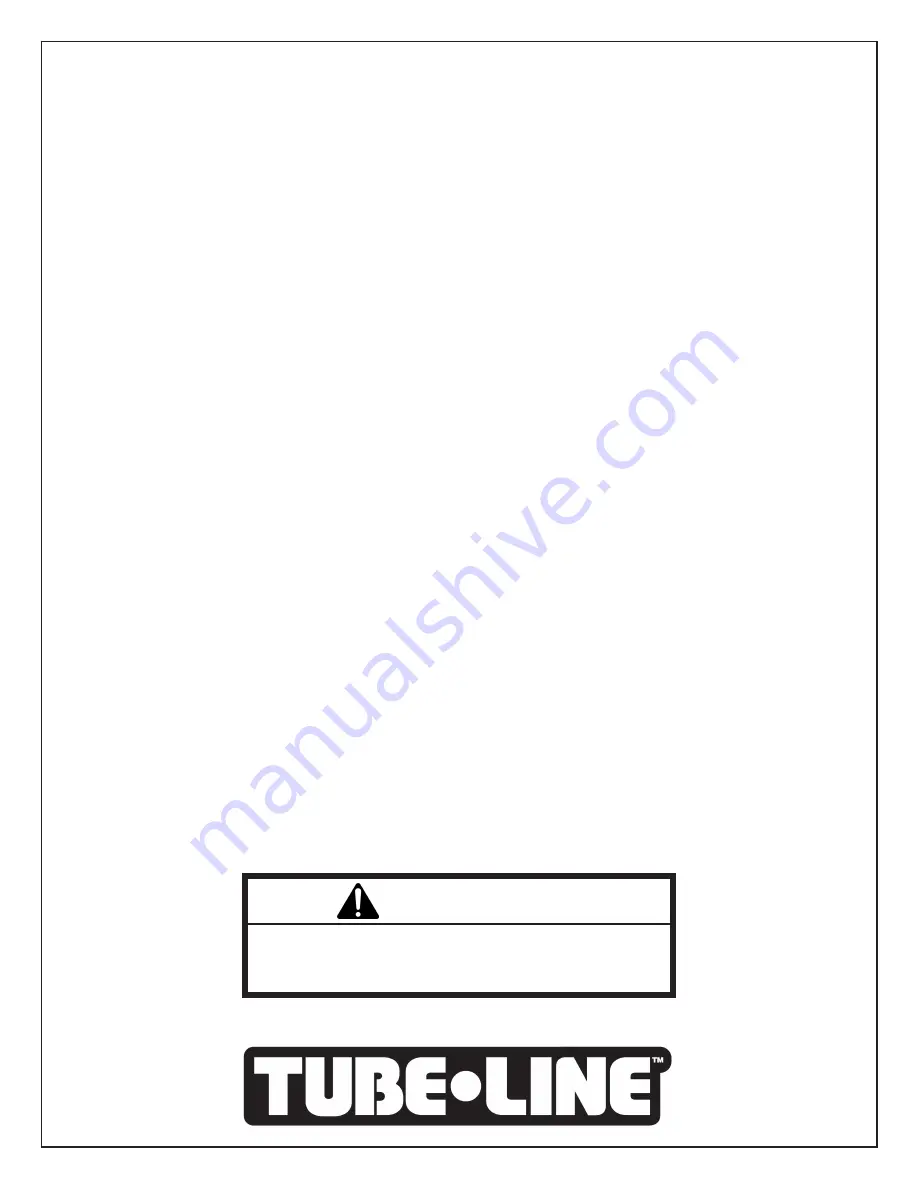 Tubeline TL60ECV Operator'S Manual Download Page 64