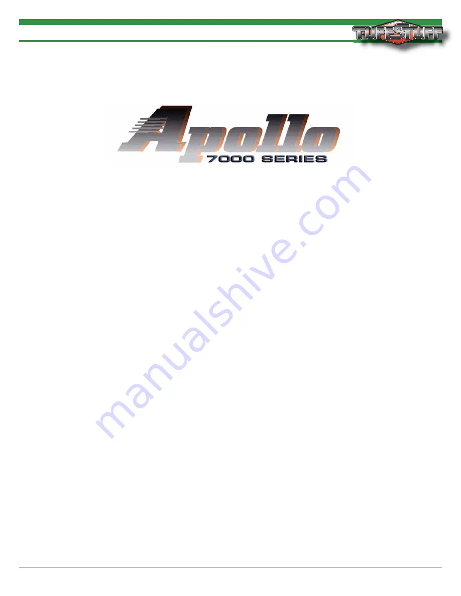 Tuff stuff Apollo 7000 series Owner'S Manual Download Page 3