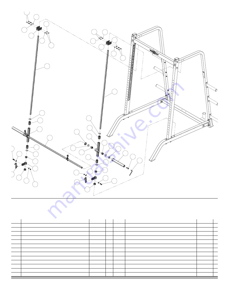 Tuff stuff TBU-335 Smith-Half Cage Series Assembly Instruction Manual Download Page 10