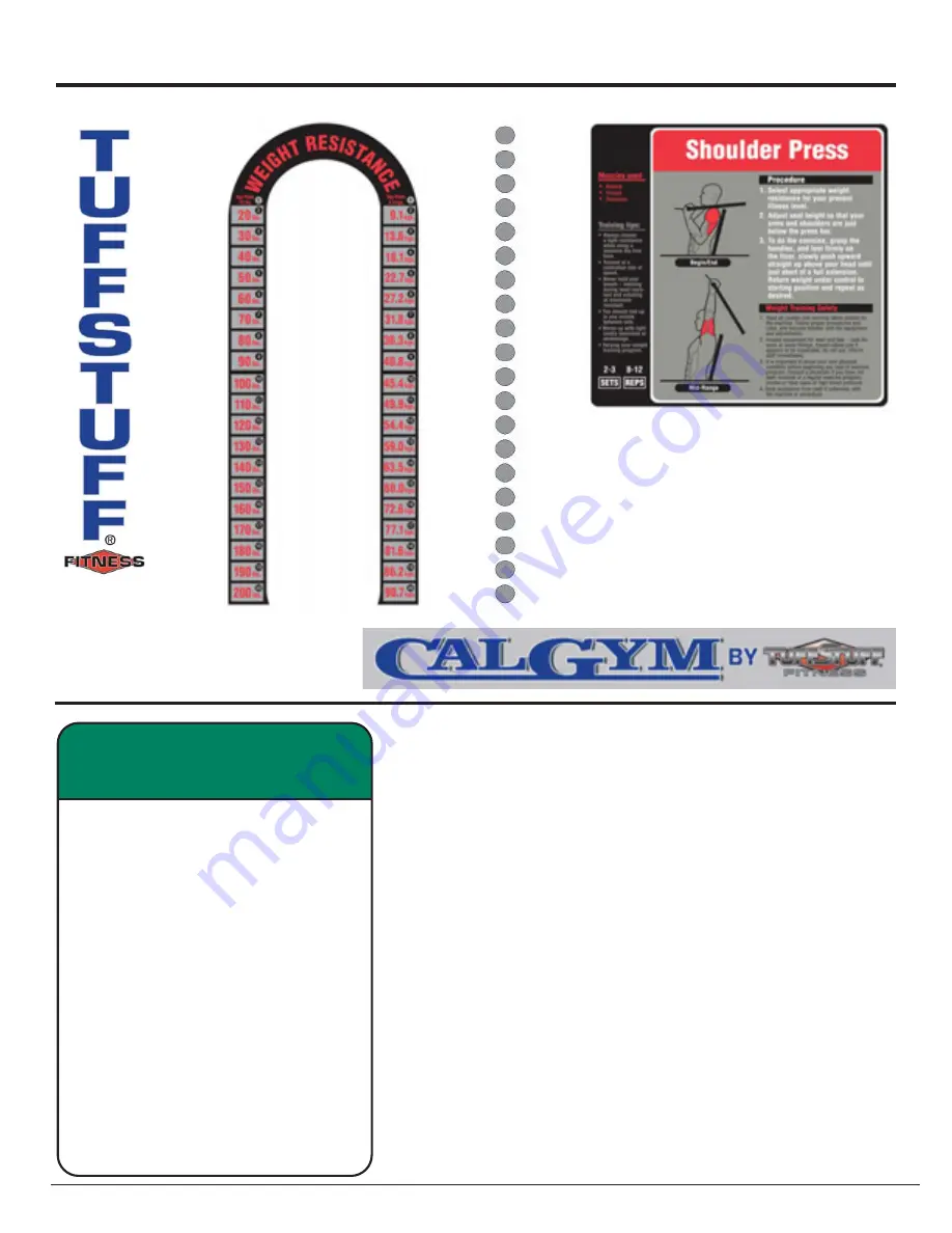 TuffStuff CalGym CG-7501 Скачать руководство пользователя страница 5