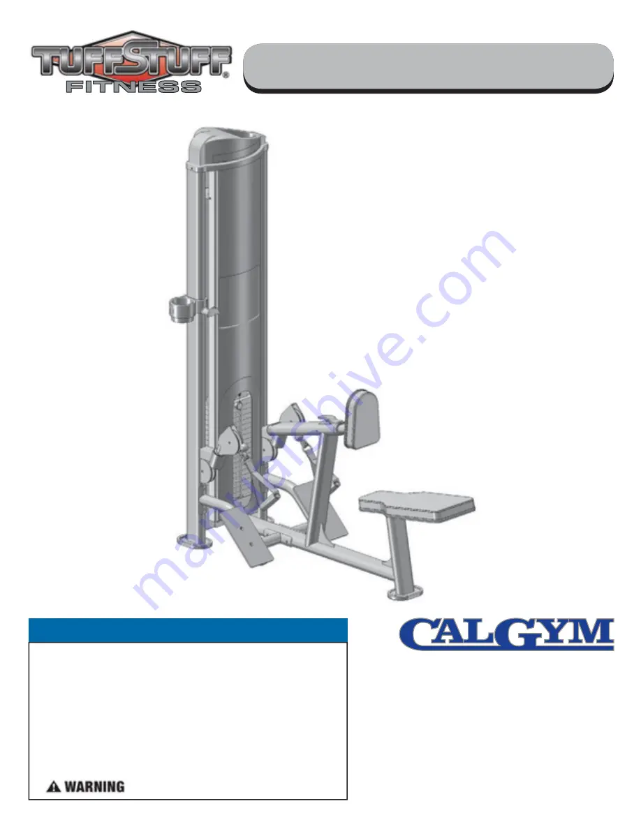 TuffStuff CalGym CG-7517 Скачать руководство пользователя страница 1