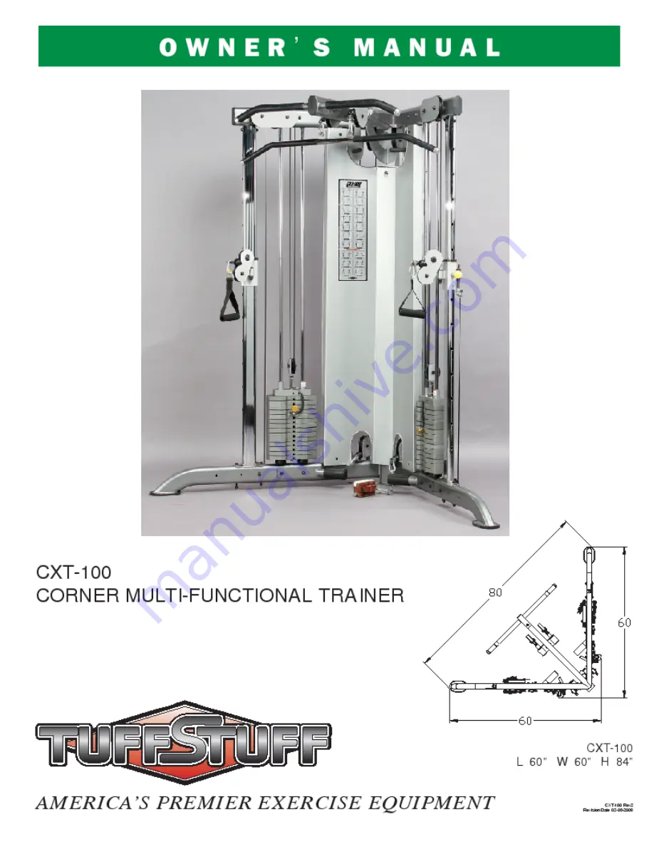 TuffStuff CXT-100 Owner'S Manual Download Page 1