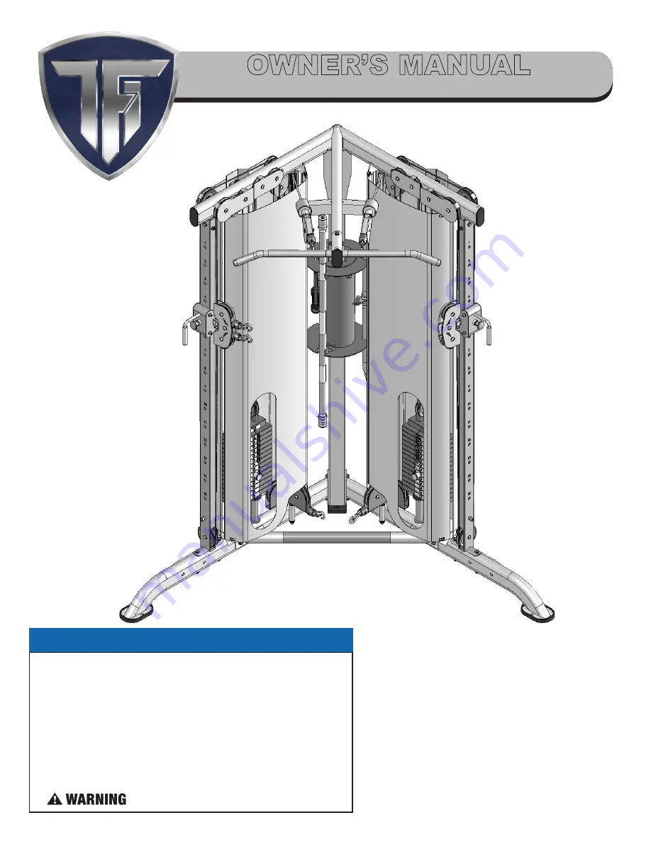 TuffStuff CXT-200 Owner'S Manual Download Page 1