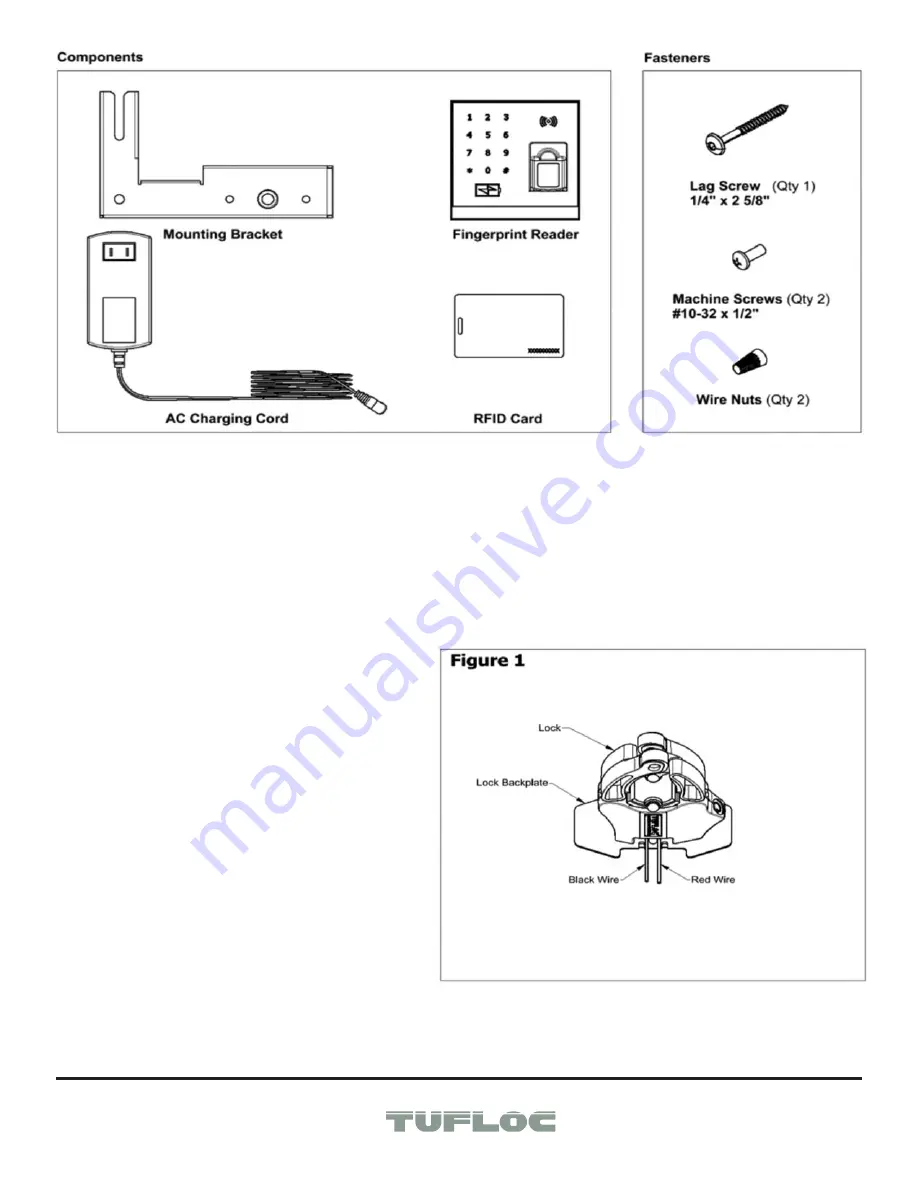 TUFLOC Fingerprint Reader Installation Instructions Download Page 2