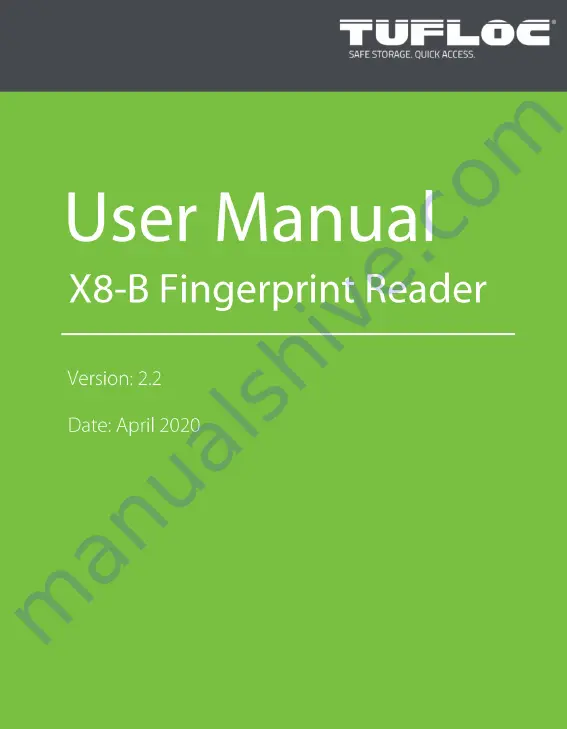 TUFLOC X8-B User Manual Download Page 1