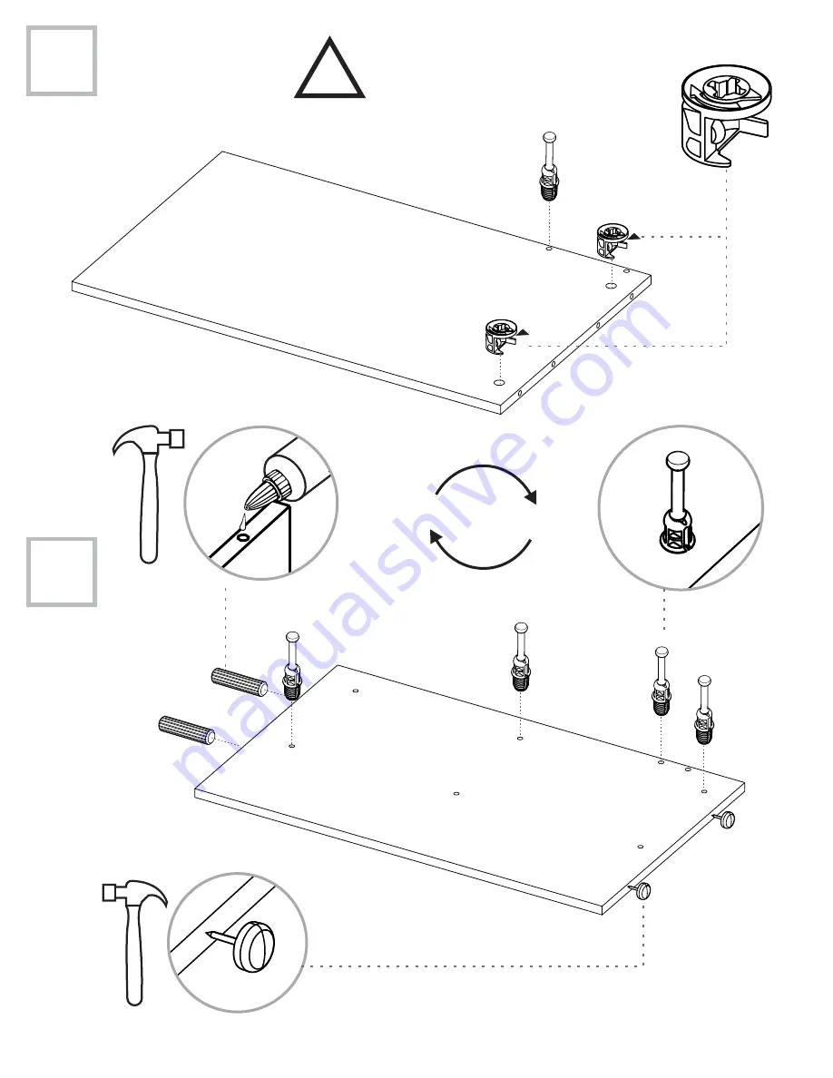 TUHOME Furniture ELW 3938 Assembly Instructions Manual Download Page 9