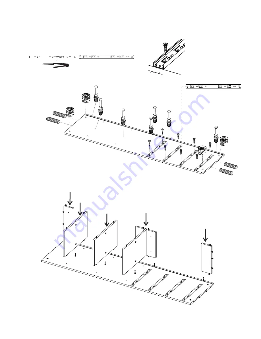 TUHOME Furniture LINEN CABINET Assembly Instructions Manual Download Page 14