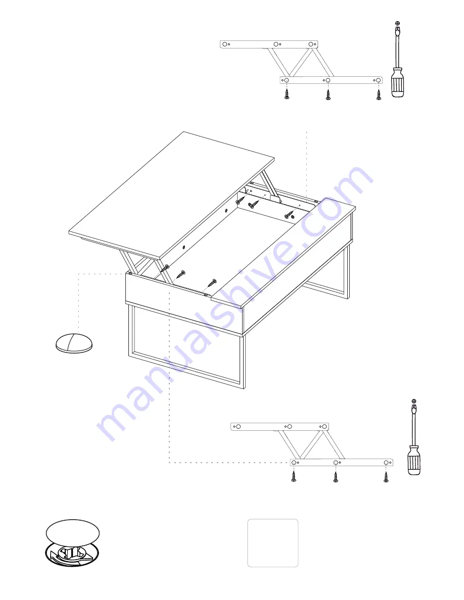 TUHOME Furniture NORA LIFT TOP MLC 6256 Скачать руководство пользователя страница 12