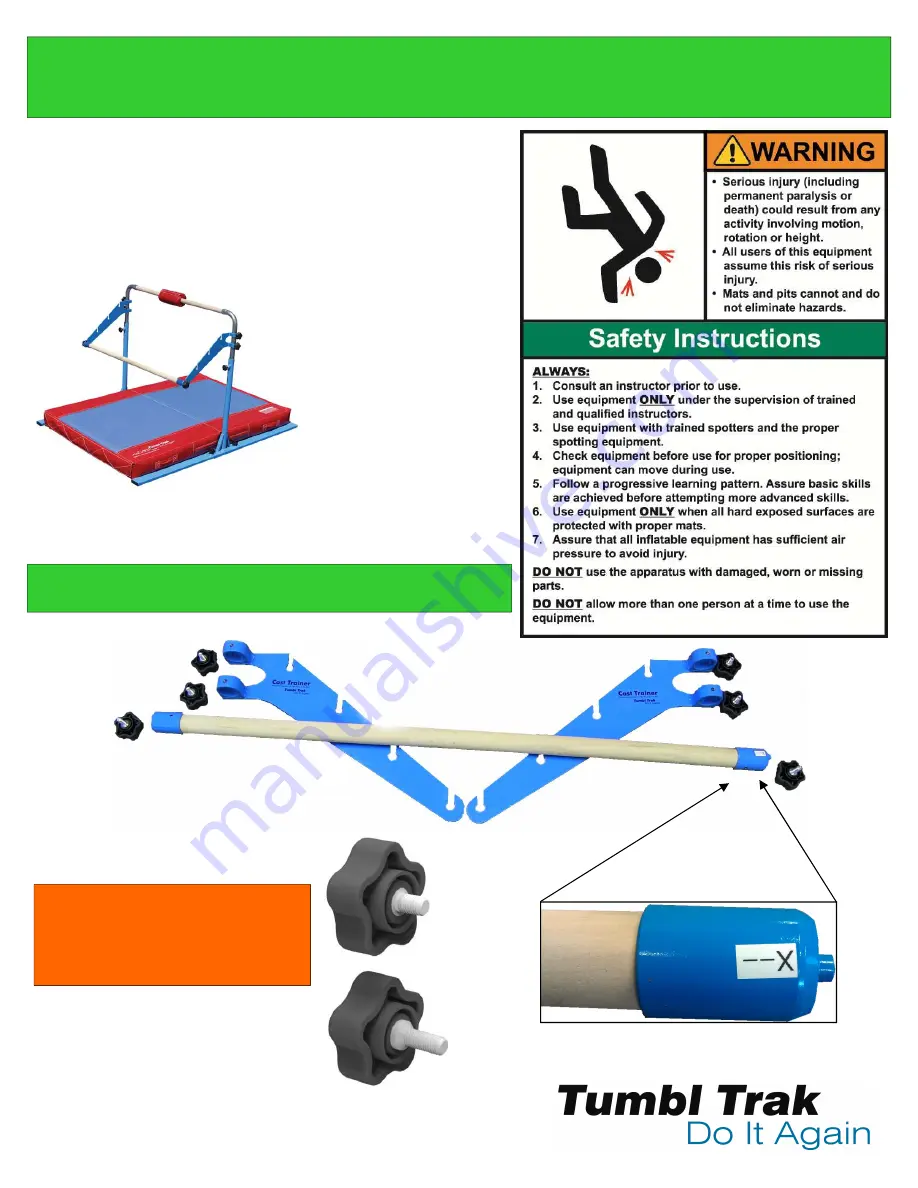 Tumbl Trak Cast Trainer Скачать руководство пользователя страница 1