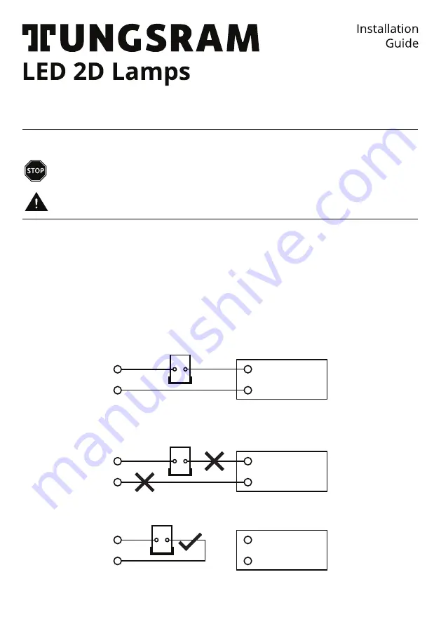 Tungsram LED 2D2P Installation Manual Download Page 1