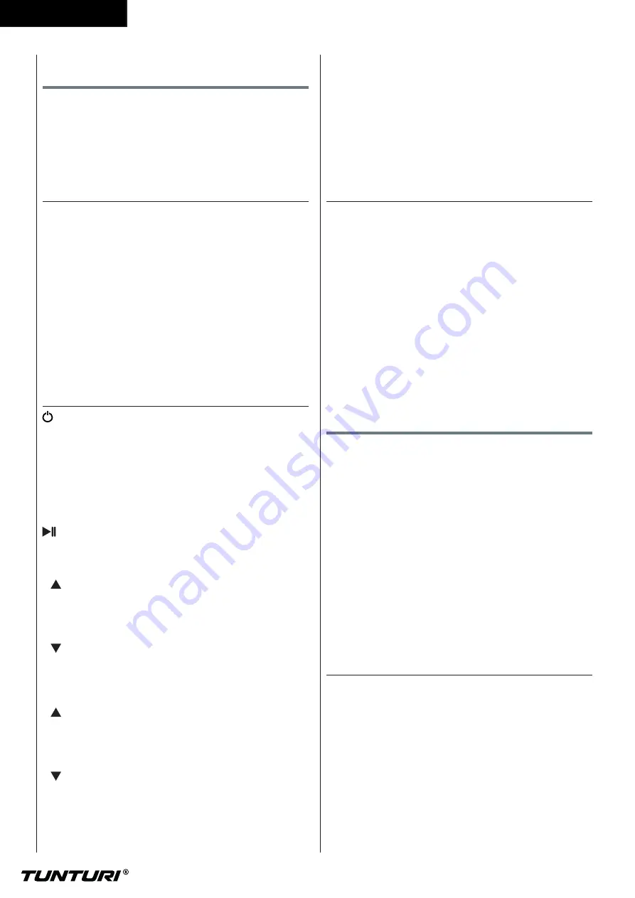 Tunturi 19TCFV1000 User Manual Download Page 30