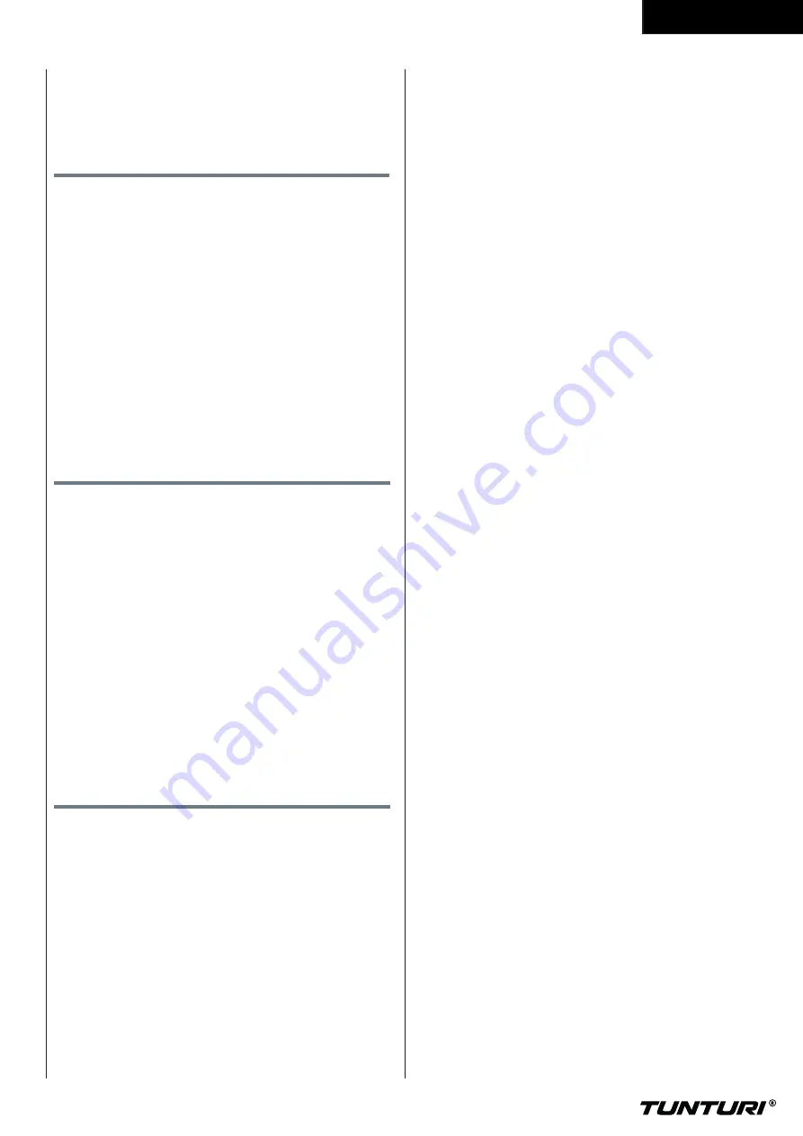 Tunturi 19TCFV2000 User Manual Download Page 9