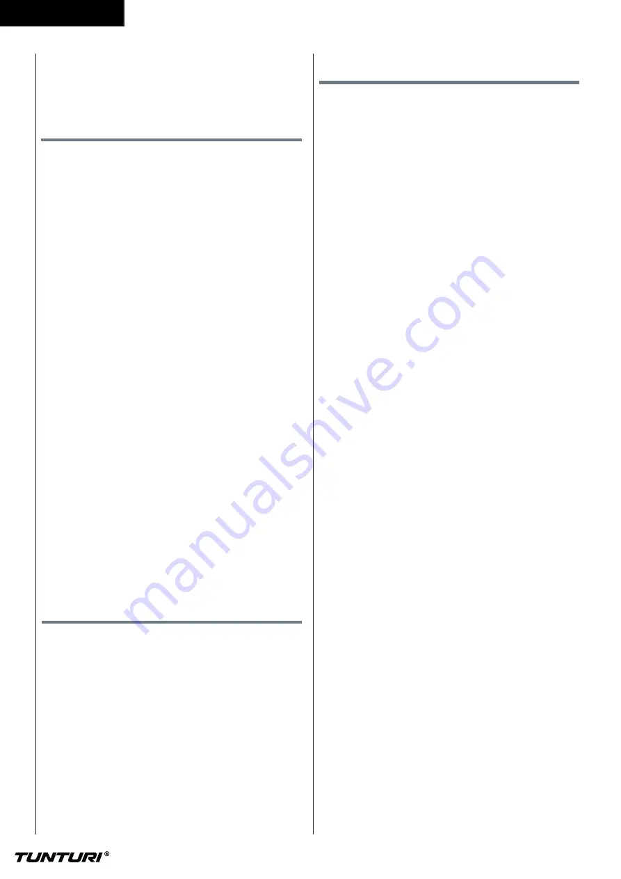 Tunturi 20TR260000 User Manual Download Page 16