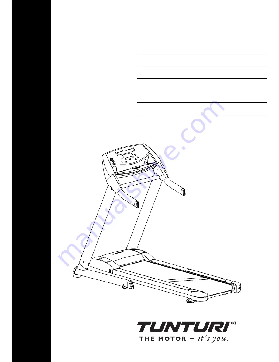 Tunturi J4F Owner'S Manual Download Page 1