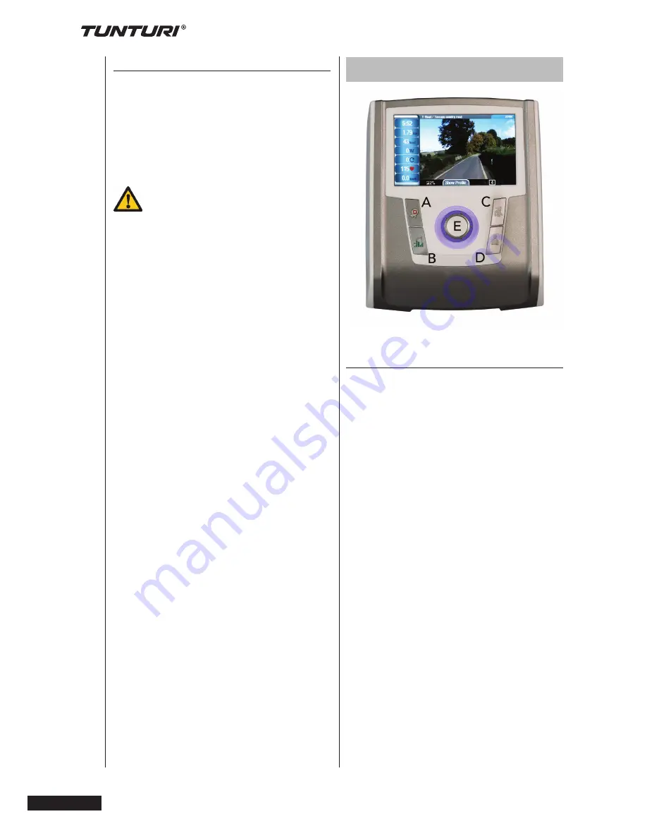 Tunturi Pure Cross R 6.1 User Manual Download Page 10