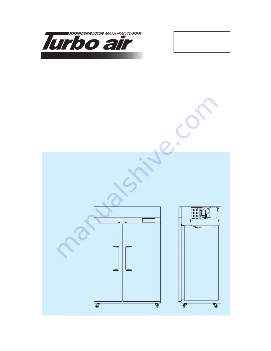 Turbo Air JRF-45 Service Manual Download Page 1