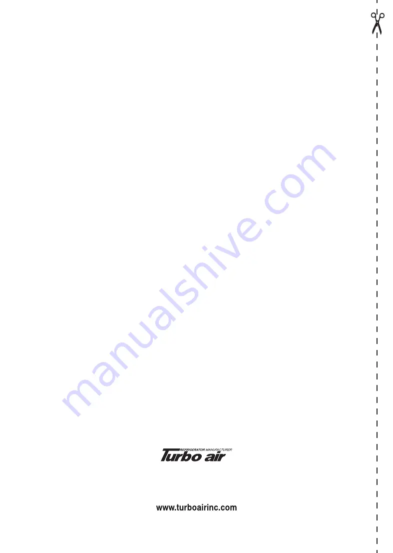 Turbo Air Super Deluxe TSF-23GSD-N Series Installation And Operation Manual Download Page 24