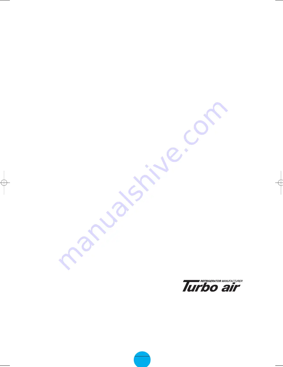 Turbo Air TBB-2SB Installation And Operation Manual Download Page 13