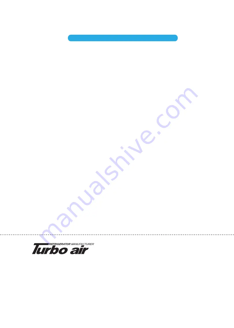 Turbo Air TWF-28SD-D2 Скачать руководство пользователя страница 11