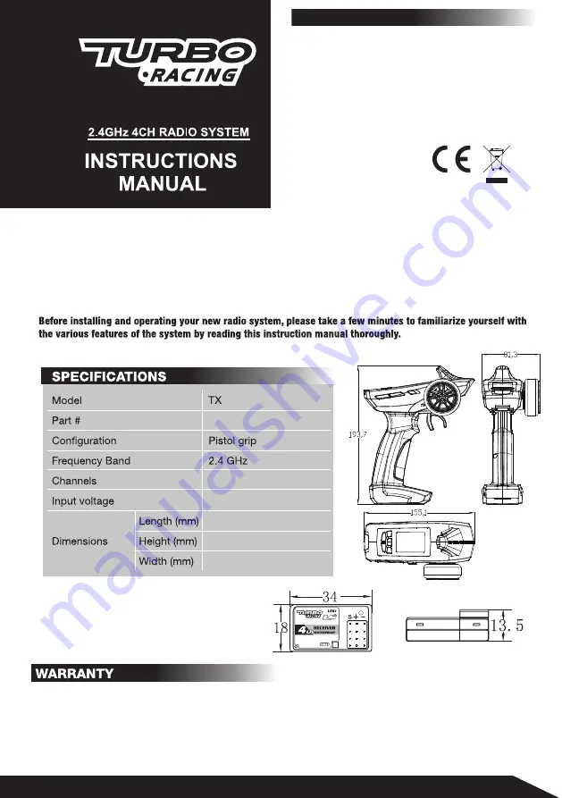 TURBO RACING 91804G-VT Instruction Manual Download Page 1