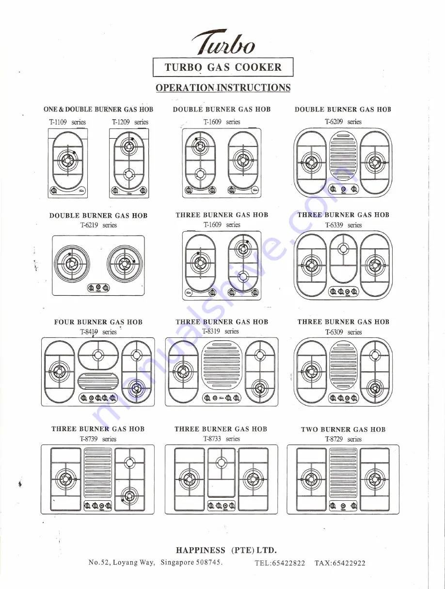 Turbo INCANTO T7339SS Operation Instructions Manual Download Page 1