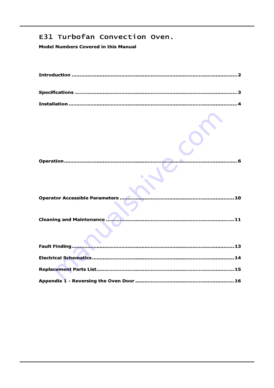 turbofan 30D Series Installation And Operation Manual Download Page 3