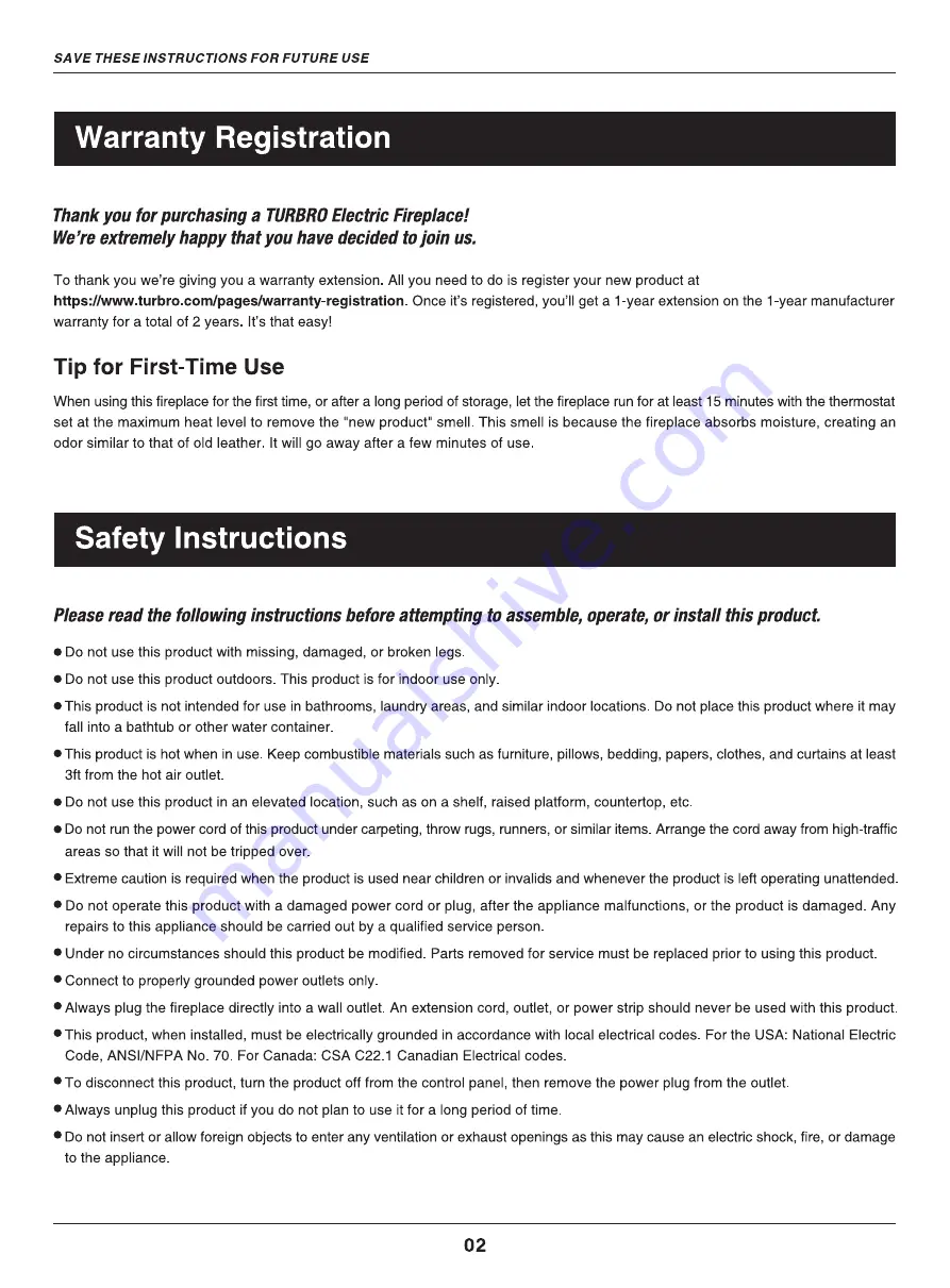 TURBRO FIRESIDE FS48 User Manual Download Page 27