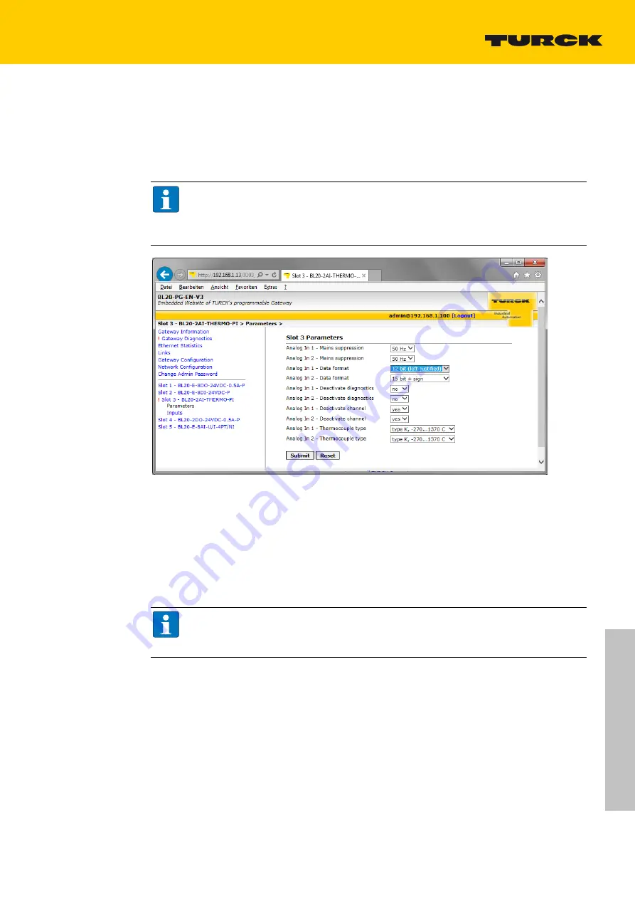 turck BL20-PG-EN-V3 User Manual Download Page 76