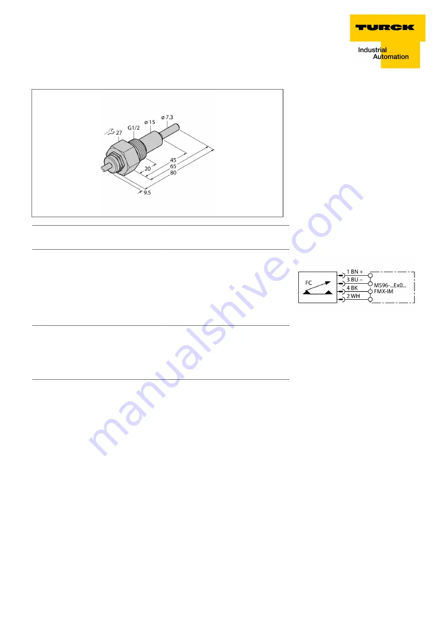 turck FCS-G1/2A4-NAEX0/L065/D024 Manual Download Page 1