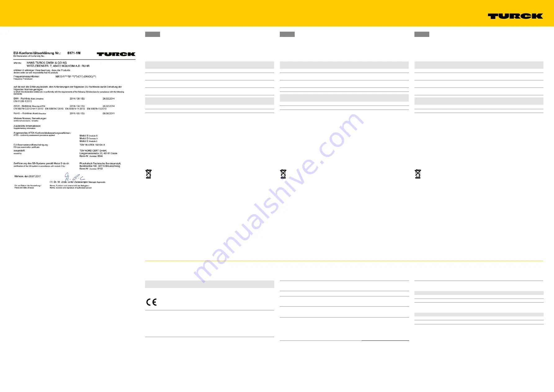 turck IMX12-FI01-2SF-2I Series Скачать руководство пользователя страница 8