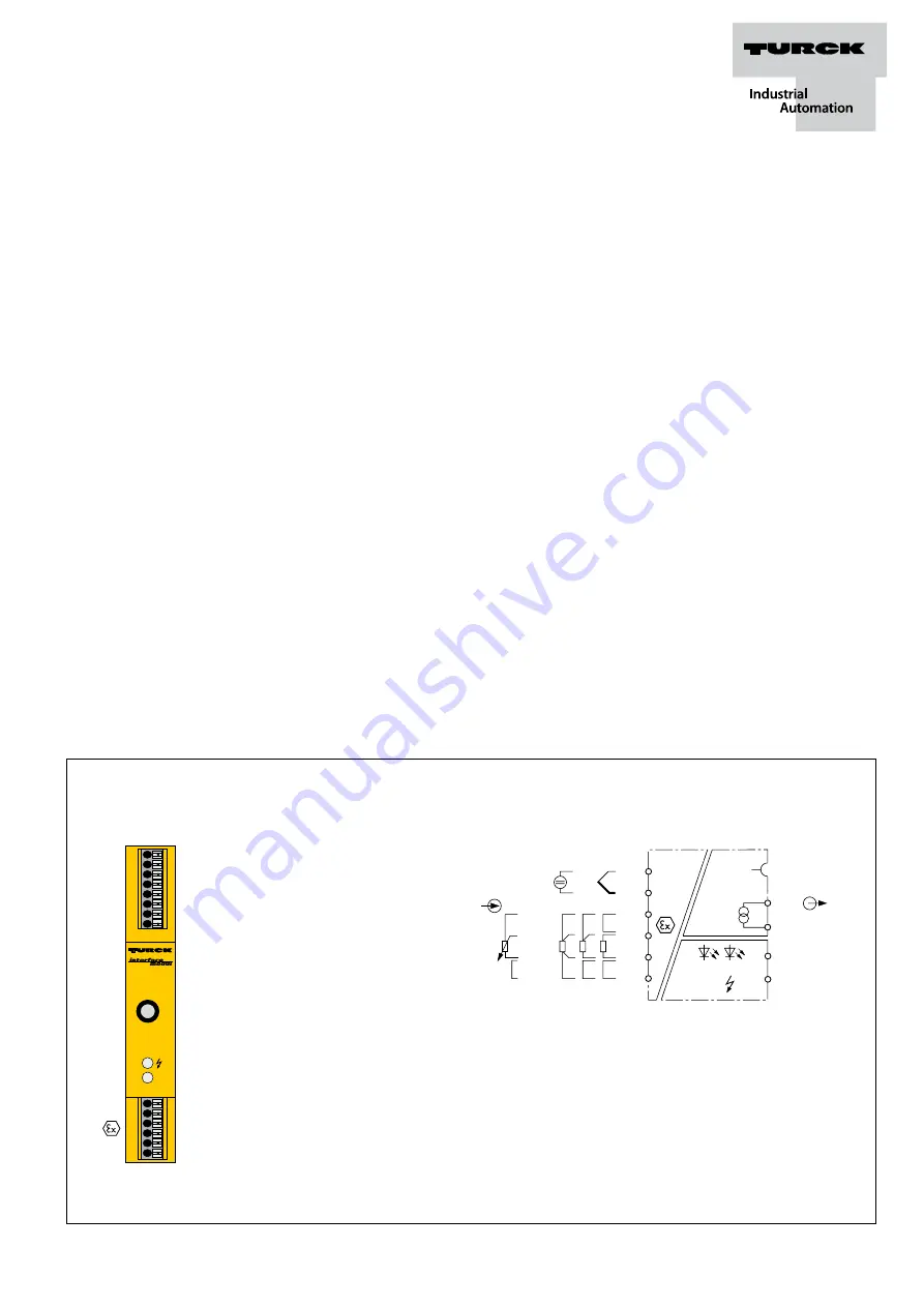 turck interface modul IME-TI-11Ex-Ci/24VDC Quick Installation Manual Download Page 1