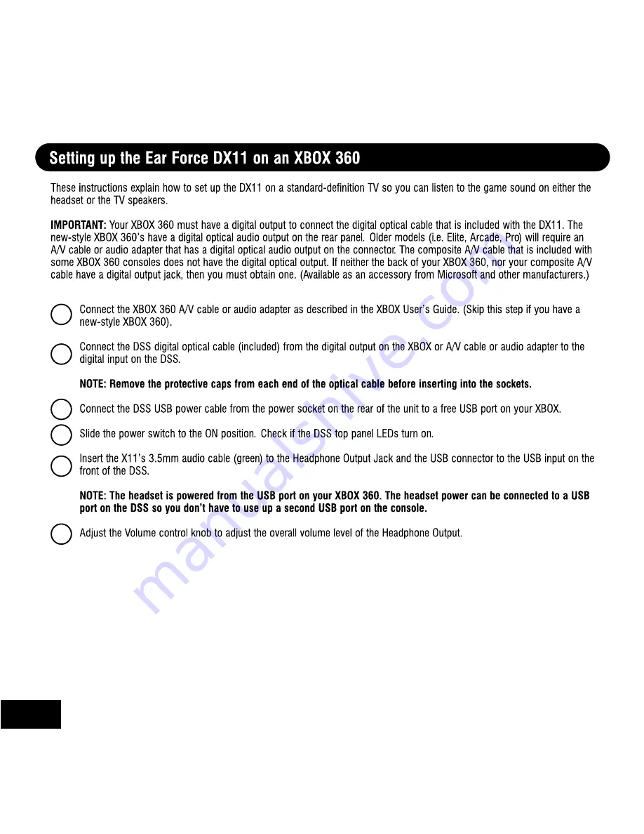 Turtle Beach Ear Force DX11 User Manual Download Page 12