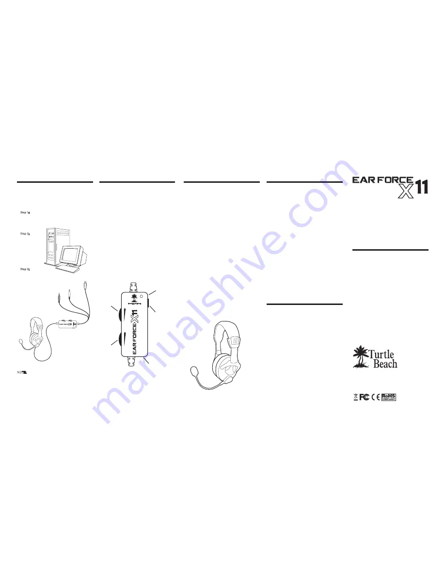 Turtle Beach Ear Force X11 User Manual Download Page 1