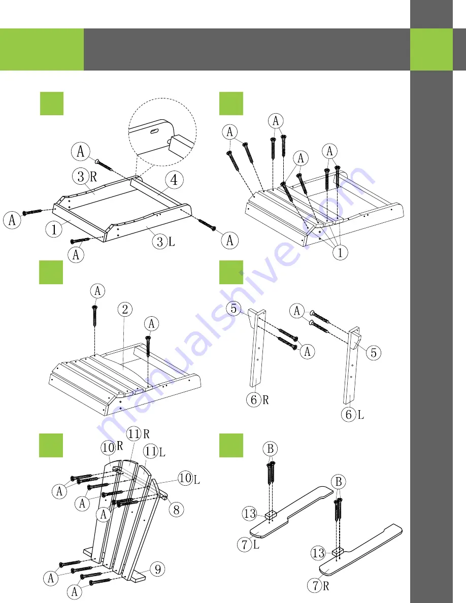 Turtleplay Kids Adirondack Chair Kit Скачать руководство пользователя страница 5