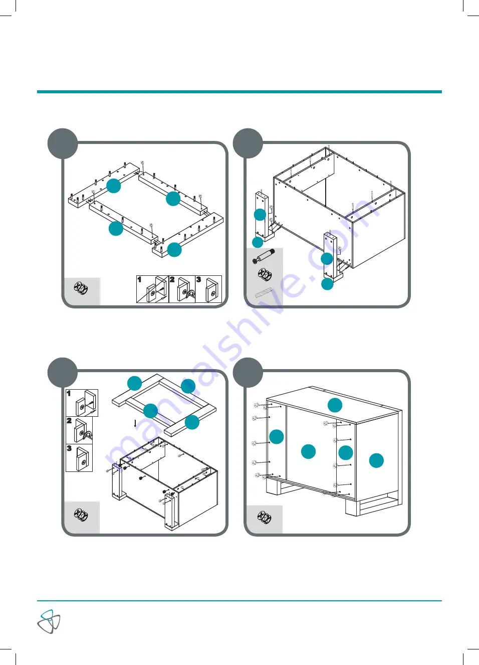 Tutti Bambini Rimini Chest Changer Assembly Instructions Manual Download Page 8