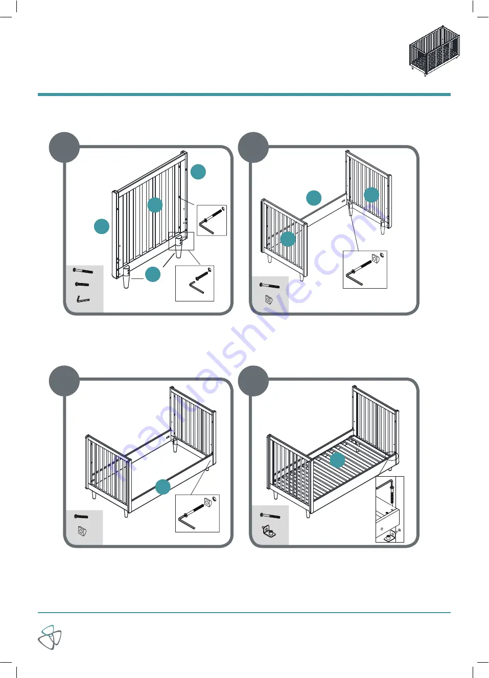 Tutti Bambini Siena 211047 Assembly Instructions Manual Download Page 8