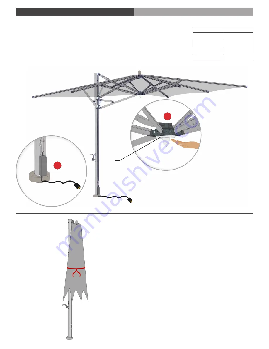 Tuuci MAX Single Cantilever Assembly & Operating Instructions Download Page 3