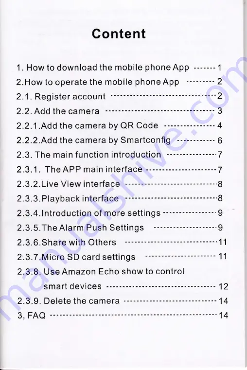 TUYA Smart Life Wifi IP Camera User Manual Download Page 2