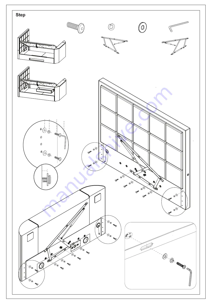 TV Bedstore ESTON OTTOMAN TV BED Assembly Instructions Manual Download Page 4