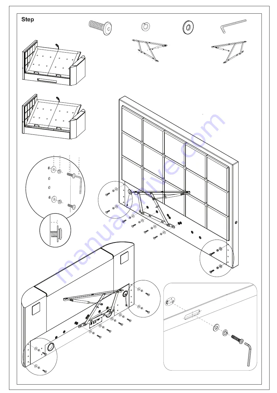 TV Bedstore ESTON OTTOMAN TV BED Скачать руководство пользователя страница 5