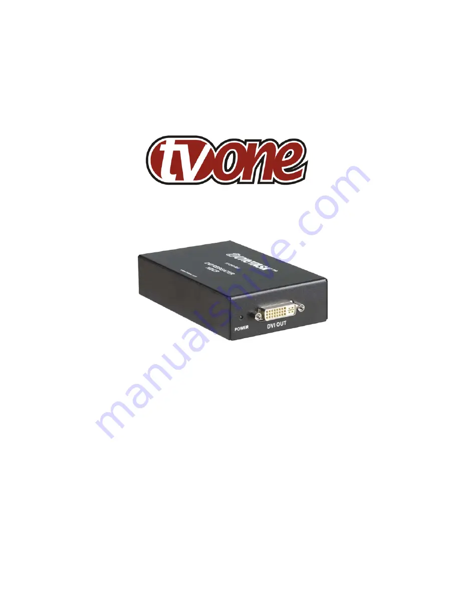 Tvone 1T-DVI-RH Скачать руководство пользователя страница 1