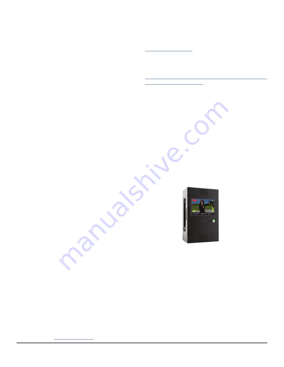 TVU networks TVU One Hardware User'S Manual Download Page 7