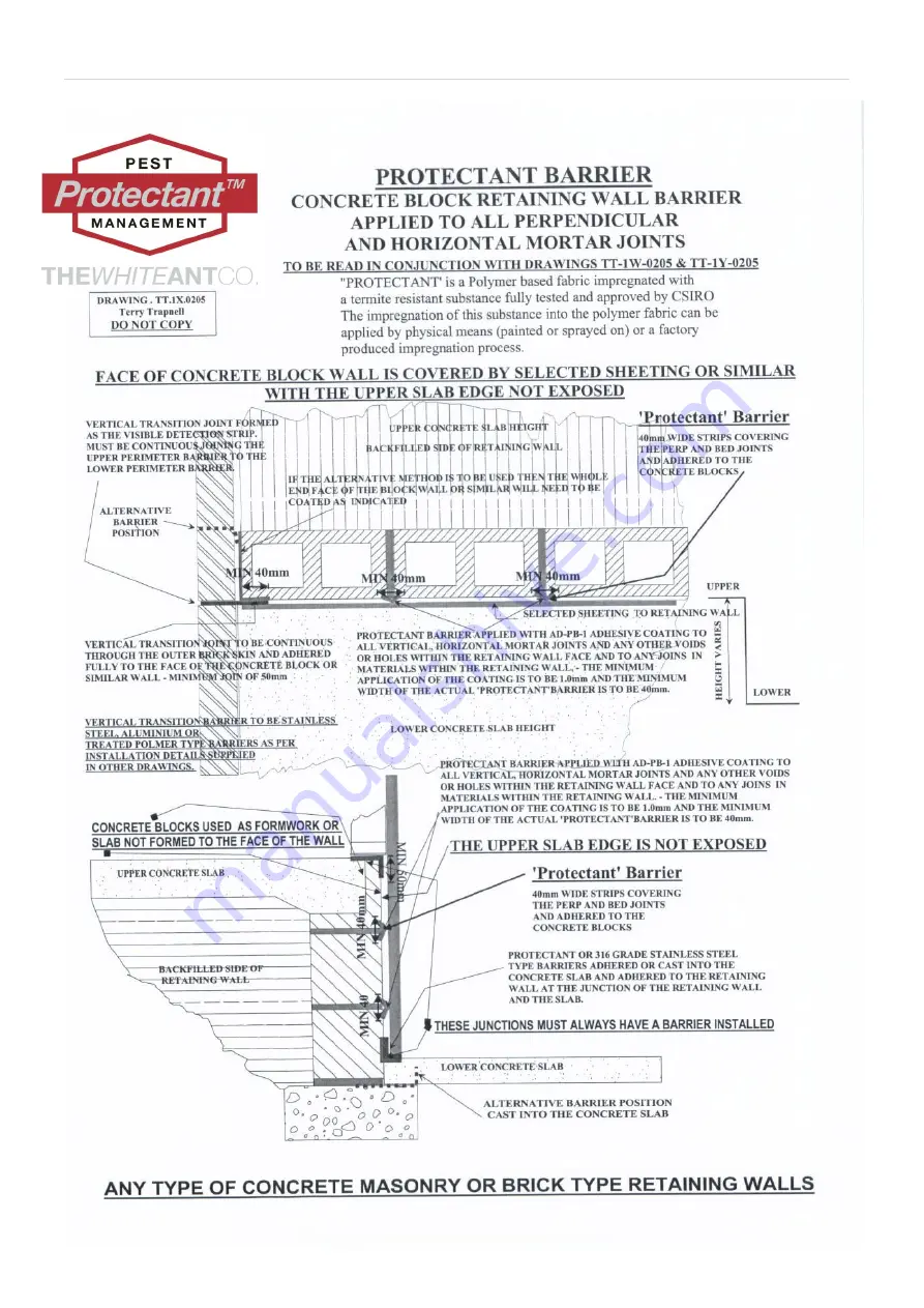 TWAC Protectant Installation Manual Download Page 75