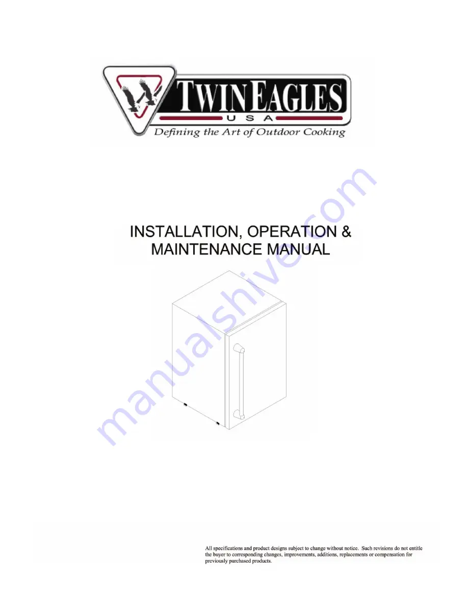 Twin Eagles TEBK24-B Installation, Operation & Maintanance Manual Download Page 1