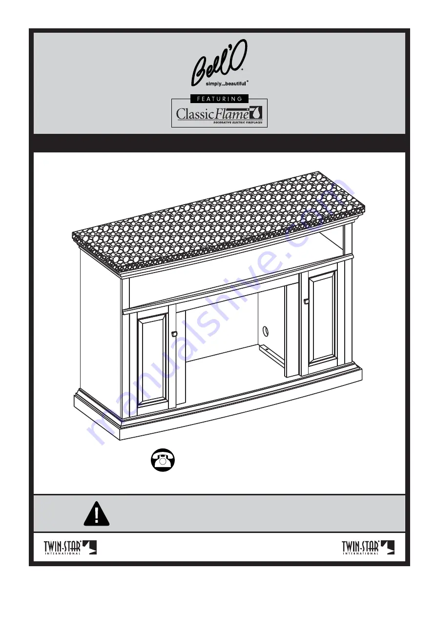 Twin-Star International Bell'O ClassicFlame 23MM1424 Manual Download Page 1