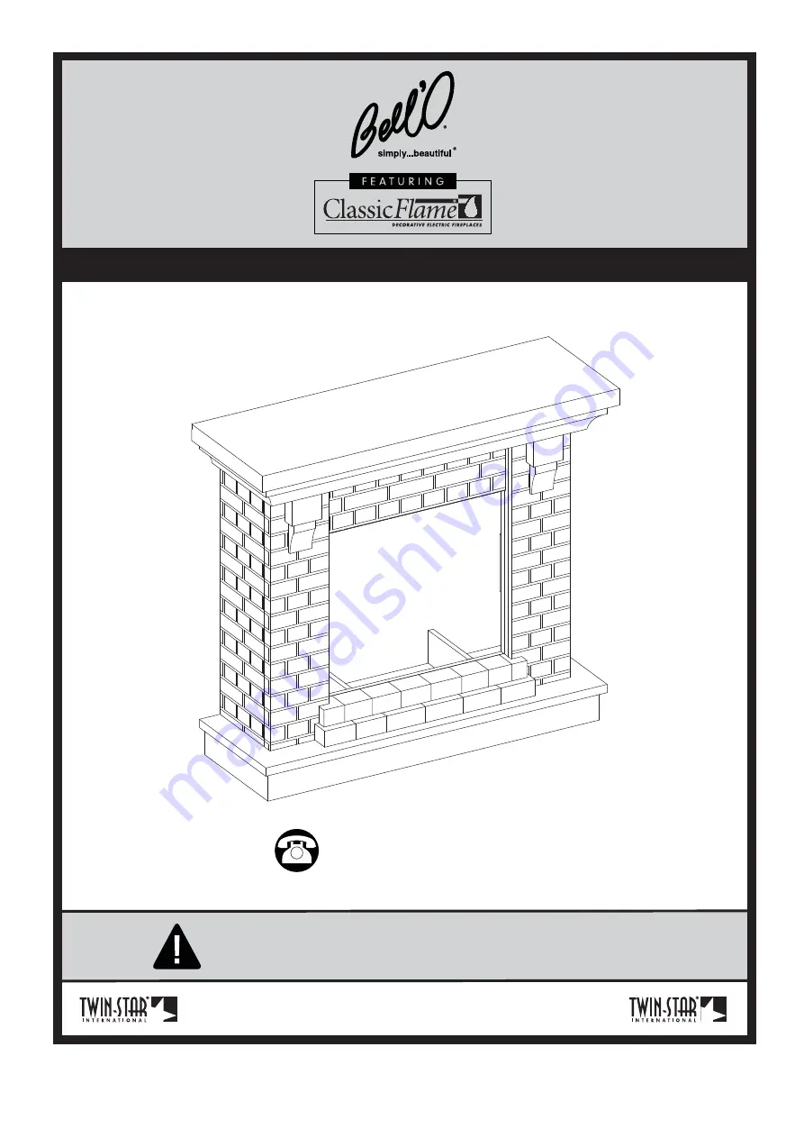 Twin-Star International Bell'O ClassicFlame 23WM8909 Manual Download Page 1